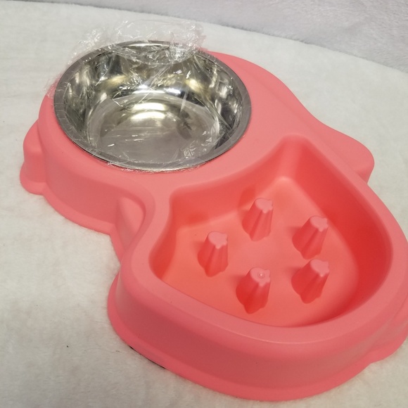Slow Feed Dog Pet Bowl Squirrel Interactive Pink - Picture 5 of 5